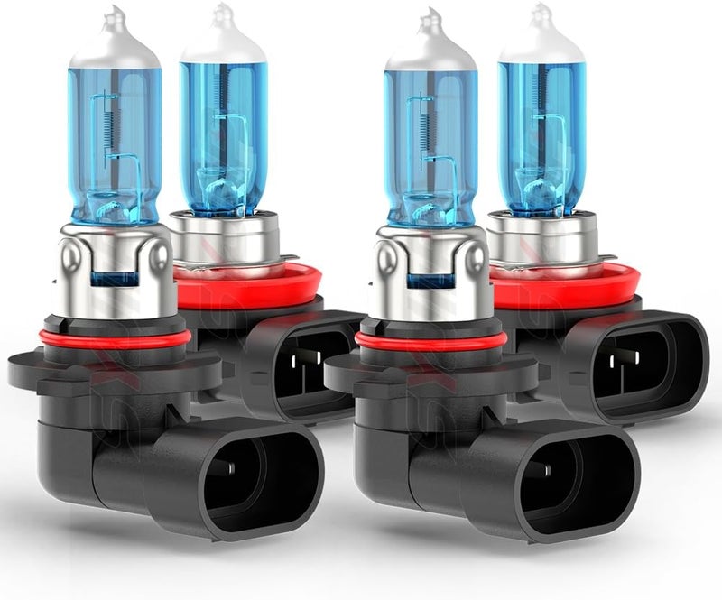 SYJIIP Upgraded Halogen Headlight Bulbs For Subaru Impreza 2008 2009 2010 2011 2012 2013 2014 2015 2016 2017 2018 2019 2020 2021 2022, 9005 H11 High Low Beam, 6000K White, 300% Brightness, 4-Pack - Image 1
